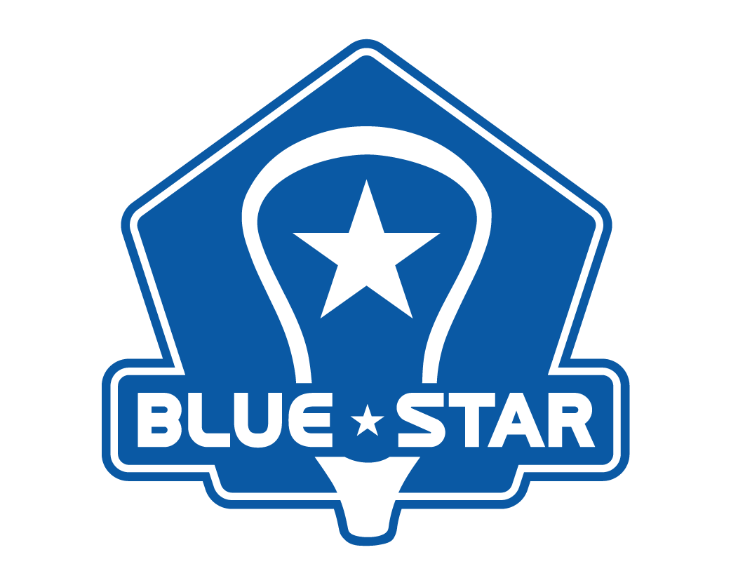 Red blue american star shield logo design symbol Vector Image
