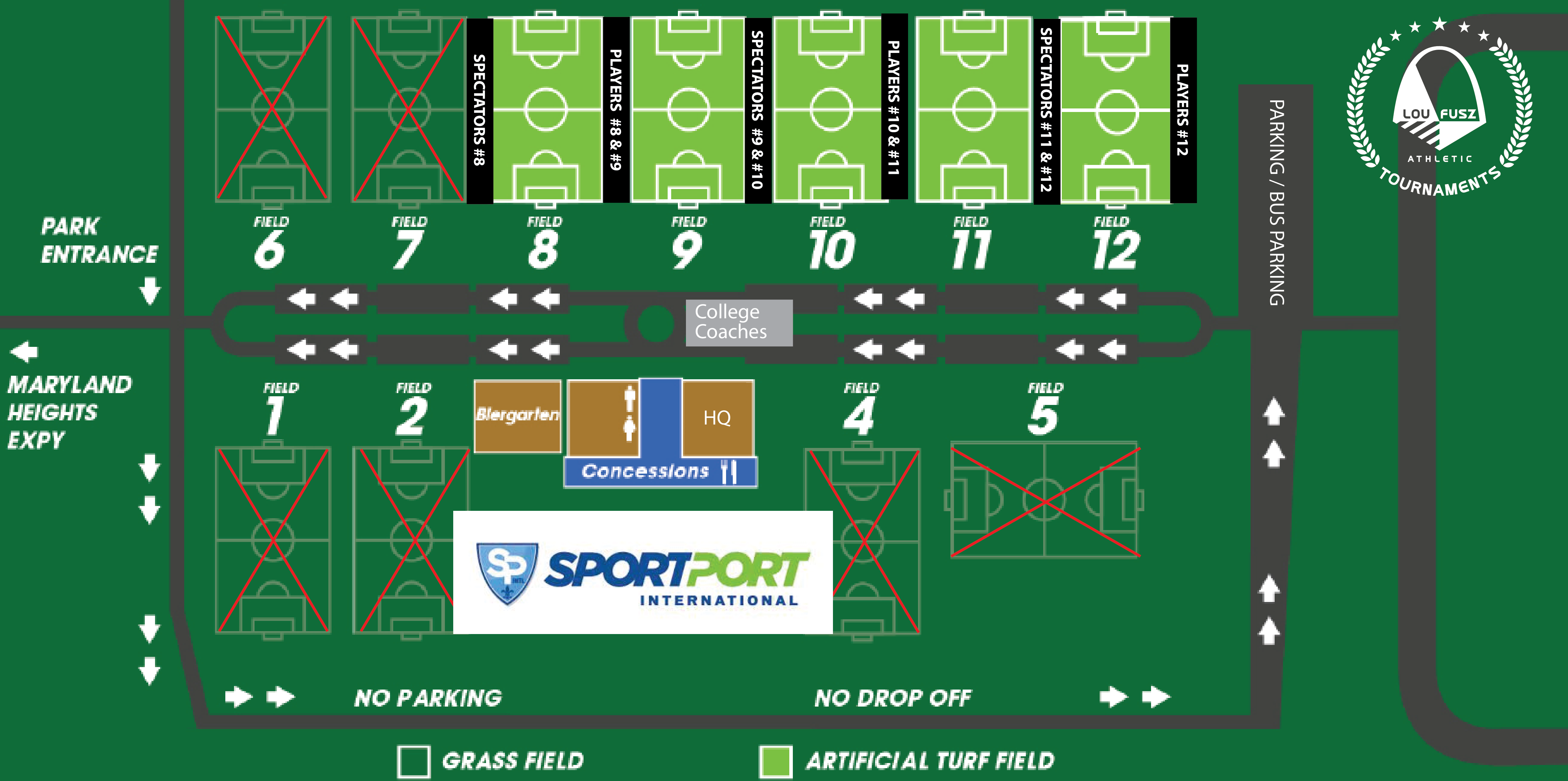 Lou Fusz Soccer Field Map Winter College Spotlight Fields / Maps - Lou Fusz Athletic