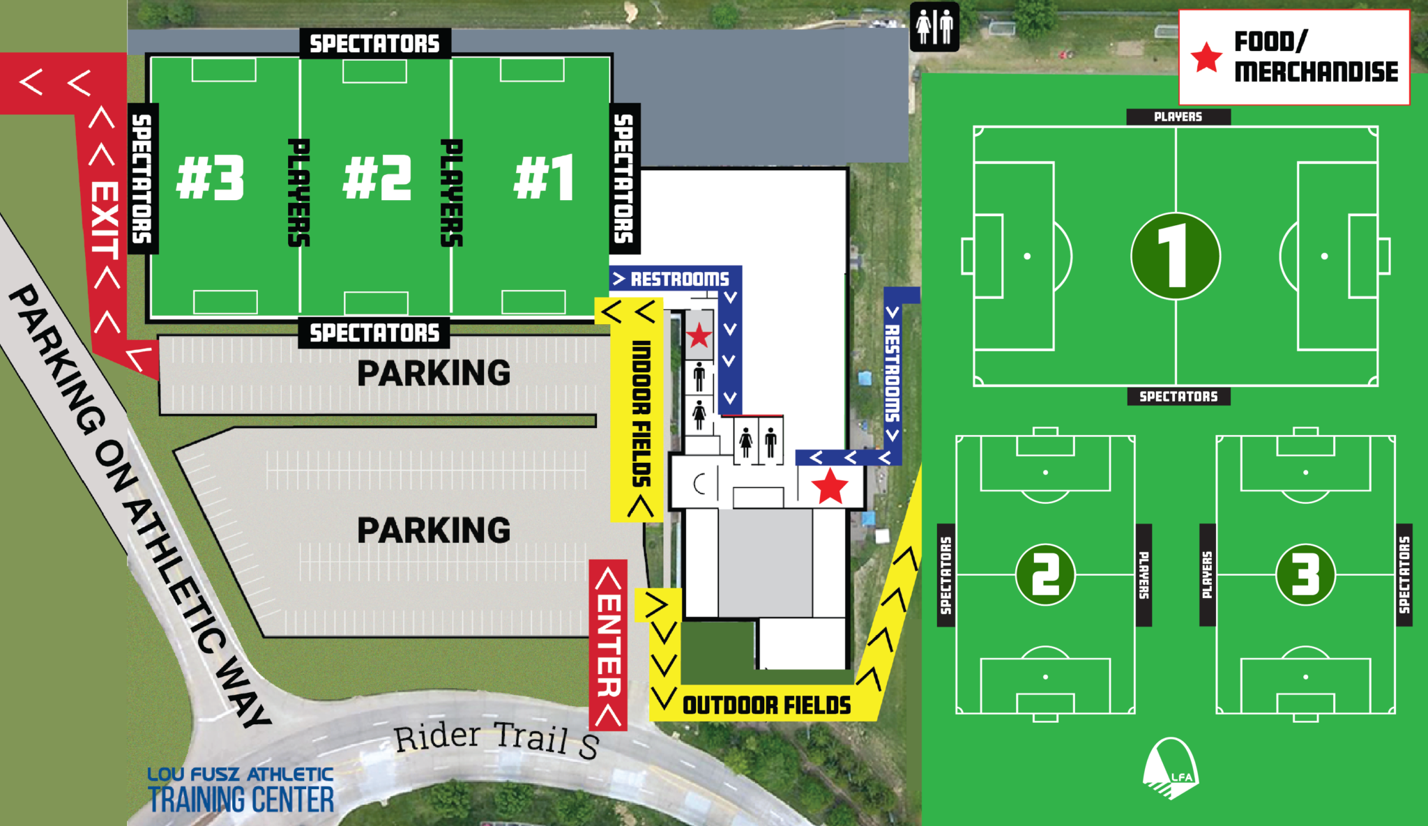 Field Maps/Directions - Lou Fusz Athletic